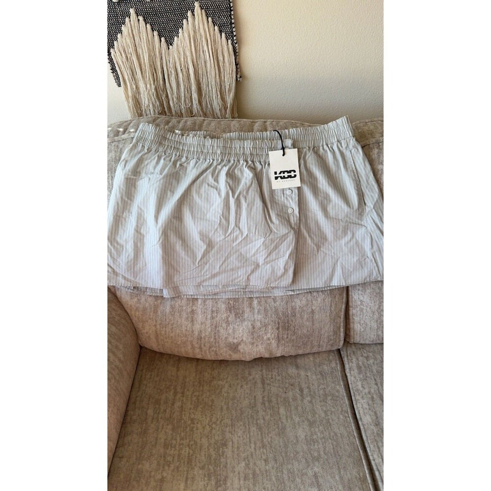 KBB |  Striped Mini Wrap Skirt Asymmetrical XXL - Picture 3 of 3